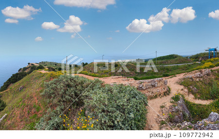 Nazare coast panorama (Portugal). Nazare coast panorama (Portugal). 109772942