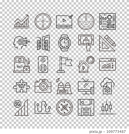 device artificial intelligence technology icon set 109773487