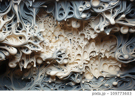 Abstract piece focusing on intricate textures, rough and smooth surfaces, experimenting with light and shadow 109773683