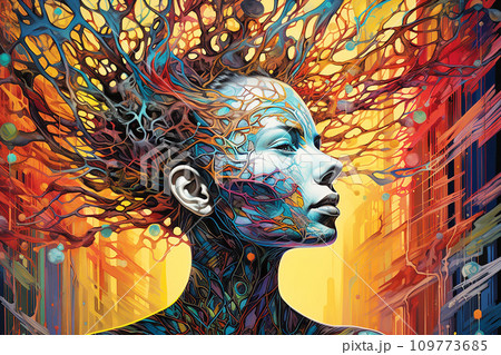 Seamless integration of mind and cognition, portraying intricate neural connections in a visually appealing and harmonious manner Seamless integration of mind and cognition, portraying intricate neural connections in a visually appealing and harmonious manner 109773685