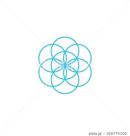 Seed of life symbol - sacred geometry - symbol on white background 109774100