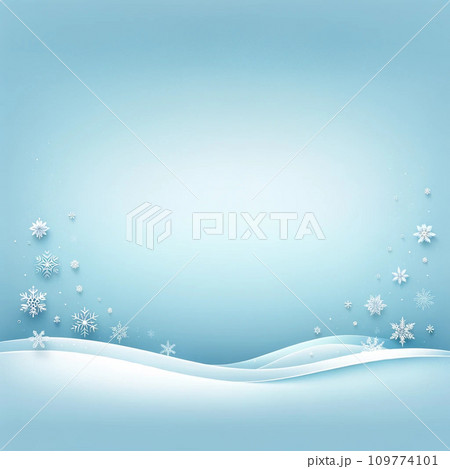 青い雪の結晶の背景 109774101