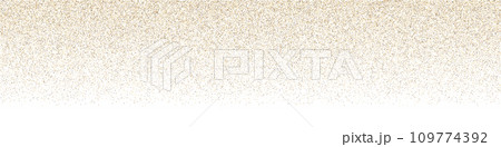 Gold dust glitter overlay background. Sparkling golden falling confetti border. Sequin dust frame wallpaper for wedding or christmas banner. Vector illustration. Gold dust glitter overlay background. Sparkling golden falling confetti border. Sequin dust frame wallpaper for wedding or christmas banner. Vector illustration. 109774392