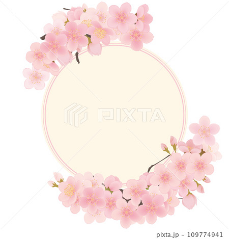 ソメイヨシノ 桜 花 フレーム素材 ソメイヨシノ 桜 花 フレーム素材 109774941