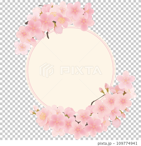 ソメイヨシノ 桜 花 フレーム素材 ソメイヨシノ 桜 花 フレーム素材 109774941