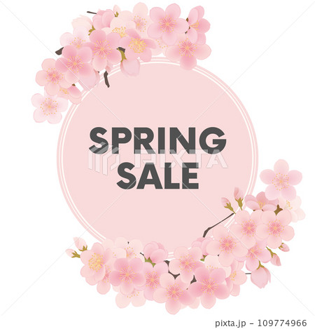 ソメイヨシノ　桜　花　フレーム素材 109774966