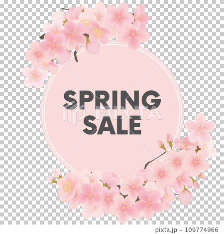 ソメイヨシノ　桜　花　フレーム素材 109774966