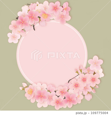 ソメイヨシノ 桜 花 フレーム素材 ソメイヨシノ 桜 花 フレーム素材 109775004
