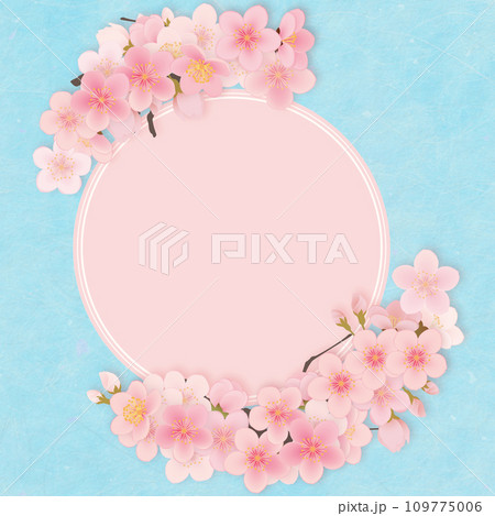 ソメイヨシノ 桜 花 フレーム素材 ソメイヨシノ 桜 花 フレーム素材 109775006