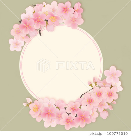 ソメイヨシノ　桜　花　フレーム素材 109775010