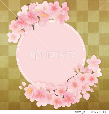 ソメイヨシノ　桜　花　フレーム素材 109775014