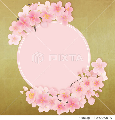ソメイヨシノ　桜　花　フレーム素材 109775015