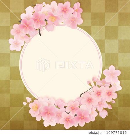 ソメイヨシノ　桜　花　フレーム素材 109775016