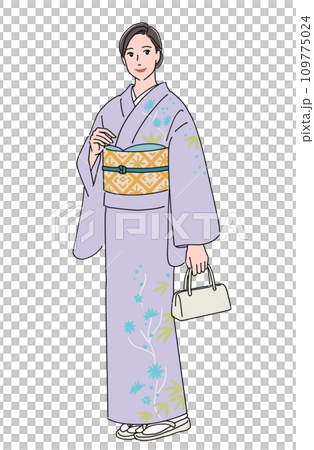 A woman in kimono shape 109775024