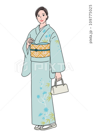 着物姿の女性 109775025