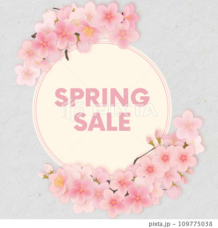 ソメイヨシノ 桜 花 フレーム素材 ソメイヨシノ 桜 花 フレーム素材 109775038