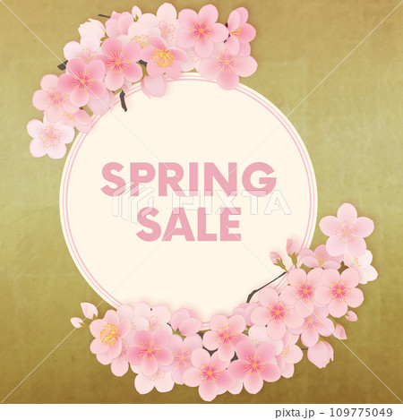 ソメイヨシノ 桜 花 フレーム素材 ソメイヨシノ 桜 花 フレーム素材 109775049