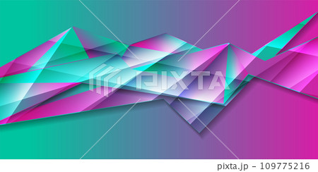 Holographic low poly abstract technology background 109775216