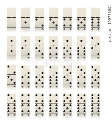 Domino game set isolated Domino game set isolated 109776094
