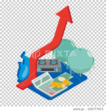 Image illustration of city gas price increase 109777053