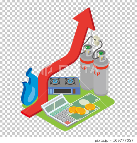 Image illustration of propane gas price increase Image illustration of propane gas price increase 109777057