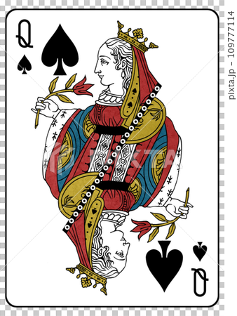トランプ スペードのクイーンのイラスト素材 [109777114] - PIXTA