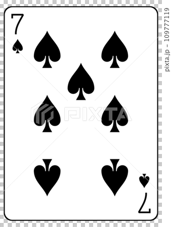 Playing card seven of spades 109777119