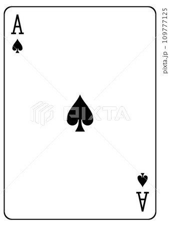 トランプ　スペードのエース 109777125