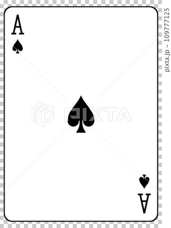 トランプ　スペードのエース 109777125