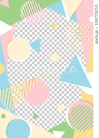 背景素材_粗孟菲斯圖案 109778253