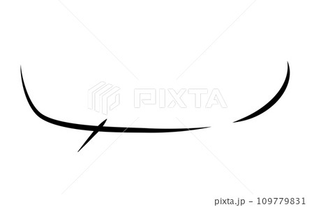 手描きの線画吹き出しイラスト 109779831