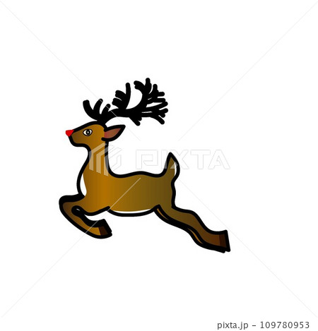 赤鼻のトナカイのイラスト 109780953