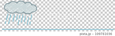 手繪蠟筆風格線條雨 手繪蠟筆風格線條雨 109781036