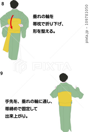 着物着付け手順（二重太鼓）6/6 109781050