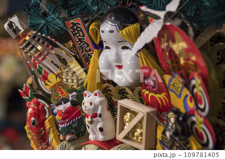 酉の市　熊手　商売繁盛　色鮮やか　家内安全　神社　和　年末　正月 109781405