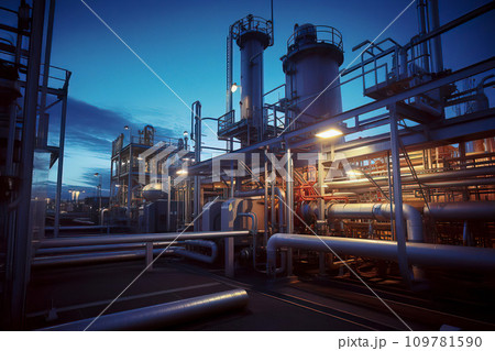 Twilight Industry - Chemical Plant at Dusk Twilight Industry - Chemical Plant at Dusk 109781590