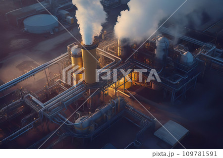 Industrial Dawn - Factory Emissions at First Light 109781591