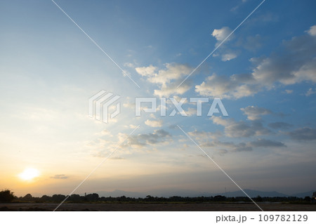 Sky and cloud at evening for background. 109782129