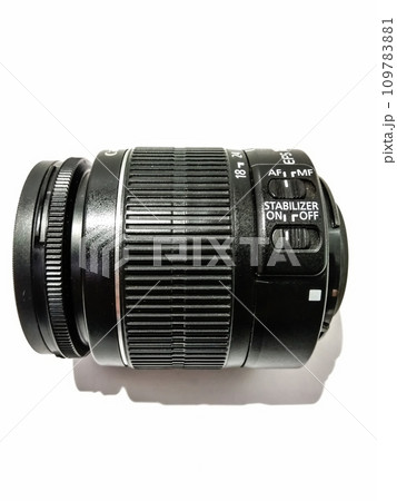 A picture of dslr lens isolated on white background A picture of dslr lens isolated on white background 109783881