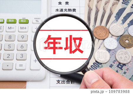 年収（家計簿背景） 109783988