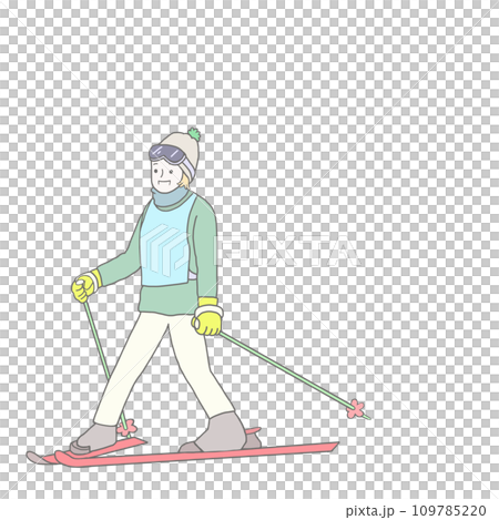 人們在滑雪學校滑雪 109785220