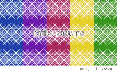 切子模様のシームレスパターンセット 切子模様のシームレスパターンセット 109785701