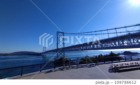 鳴門公園千畳敷からの大鳴門橋 109786612