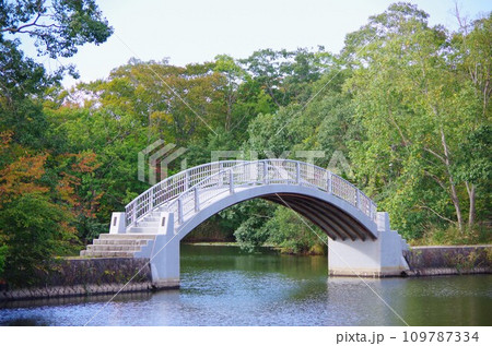北海道　大沼公園　浮島橋 109787334