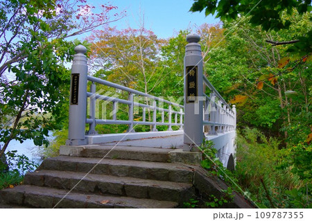 北海道　大沼公園　袴腰橋 109787355