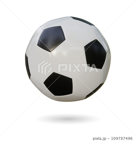 Realistic 3d style Soccer or football ball. Vector illustration. Sport elements isolated on white background. Realistic 3d style Soccer or football ball. Vector illustration. Sport elements isolated on white background. 109787496