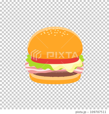 Simple BLT burger illustration 109787511