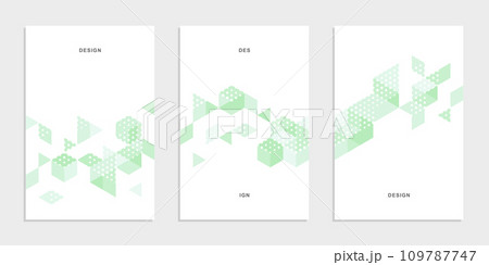 Abstract geometric technological company brochure. Vector business flyer. 109787747