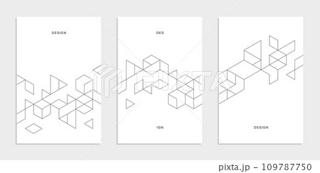 Abstract geometric technological company brochure. Vector business flyer. 109787750