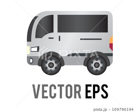 The isolated vector side of silver vehicle car van icon 109790194